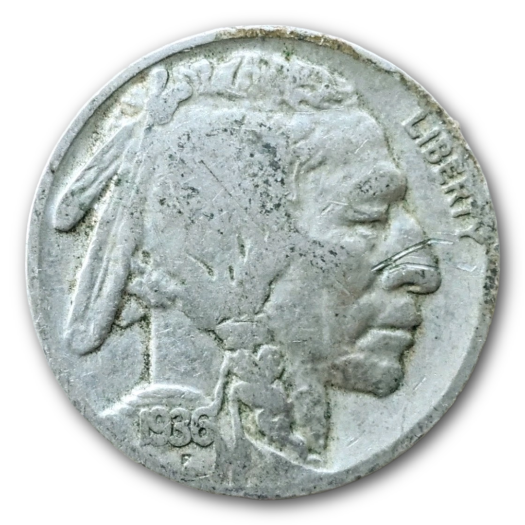 1936 - Denver Buffalo Nickel G/VG