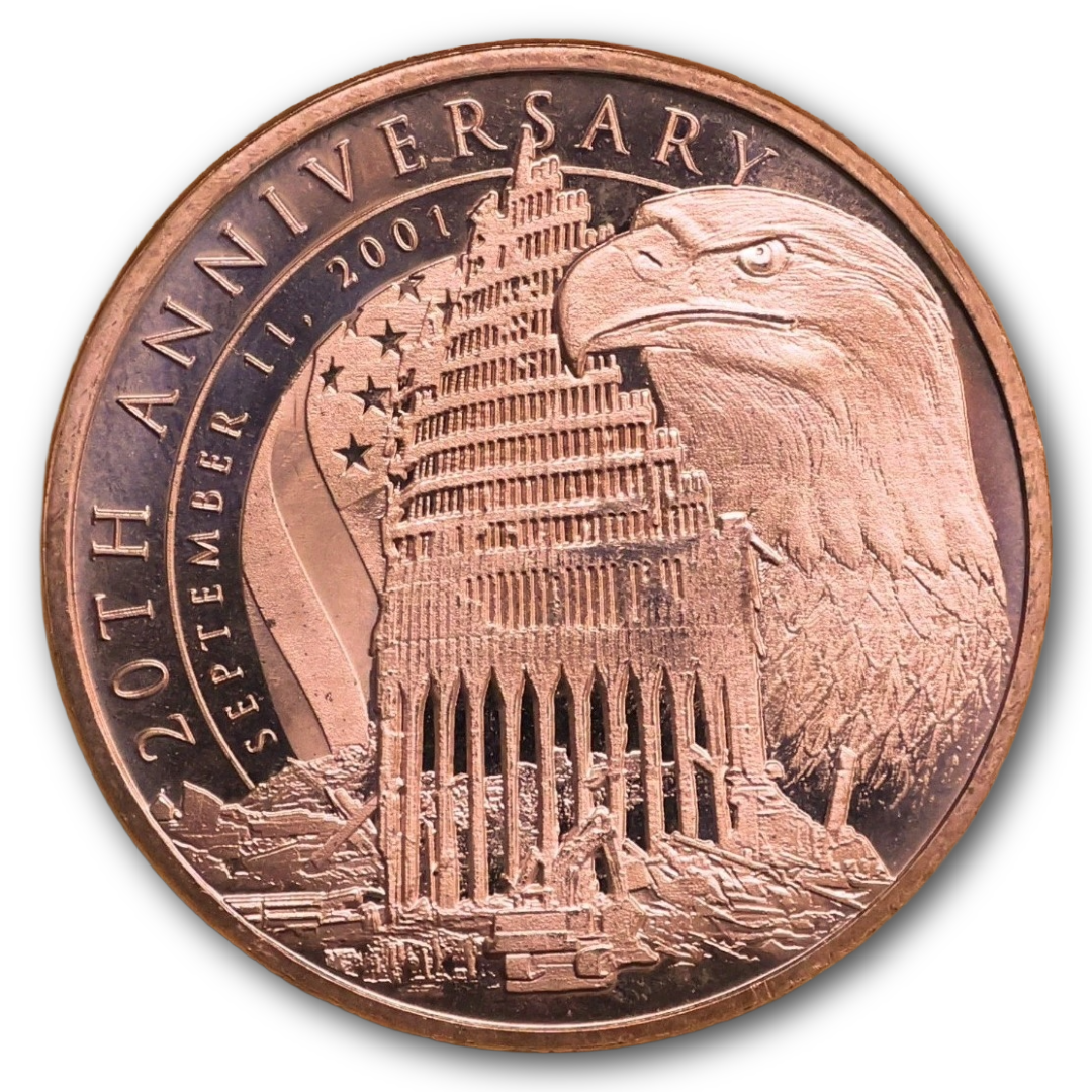 9/11 Memorial One Ounce Fine Copper Round