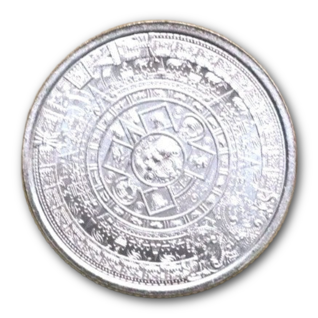 1/10 oz Silver Aztec Calendar Round