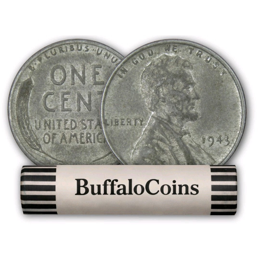 Roll of 50 Steel "War" pennies - P, D, & S