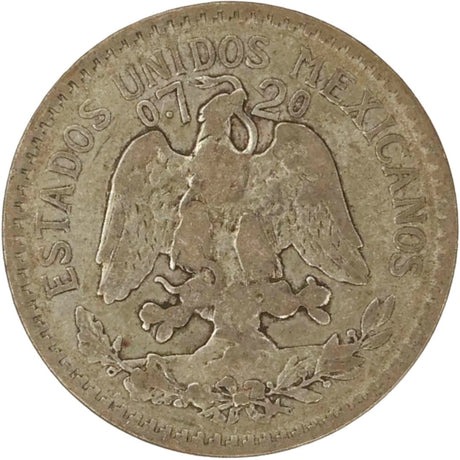 Mexican 50 Centavos 72% Silver Coin (1919 - 1945)