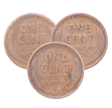 1909, 1910 & 1911 Philadelphia Wheat Cent Set (No Vdb)
