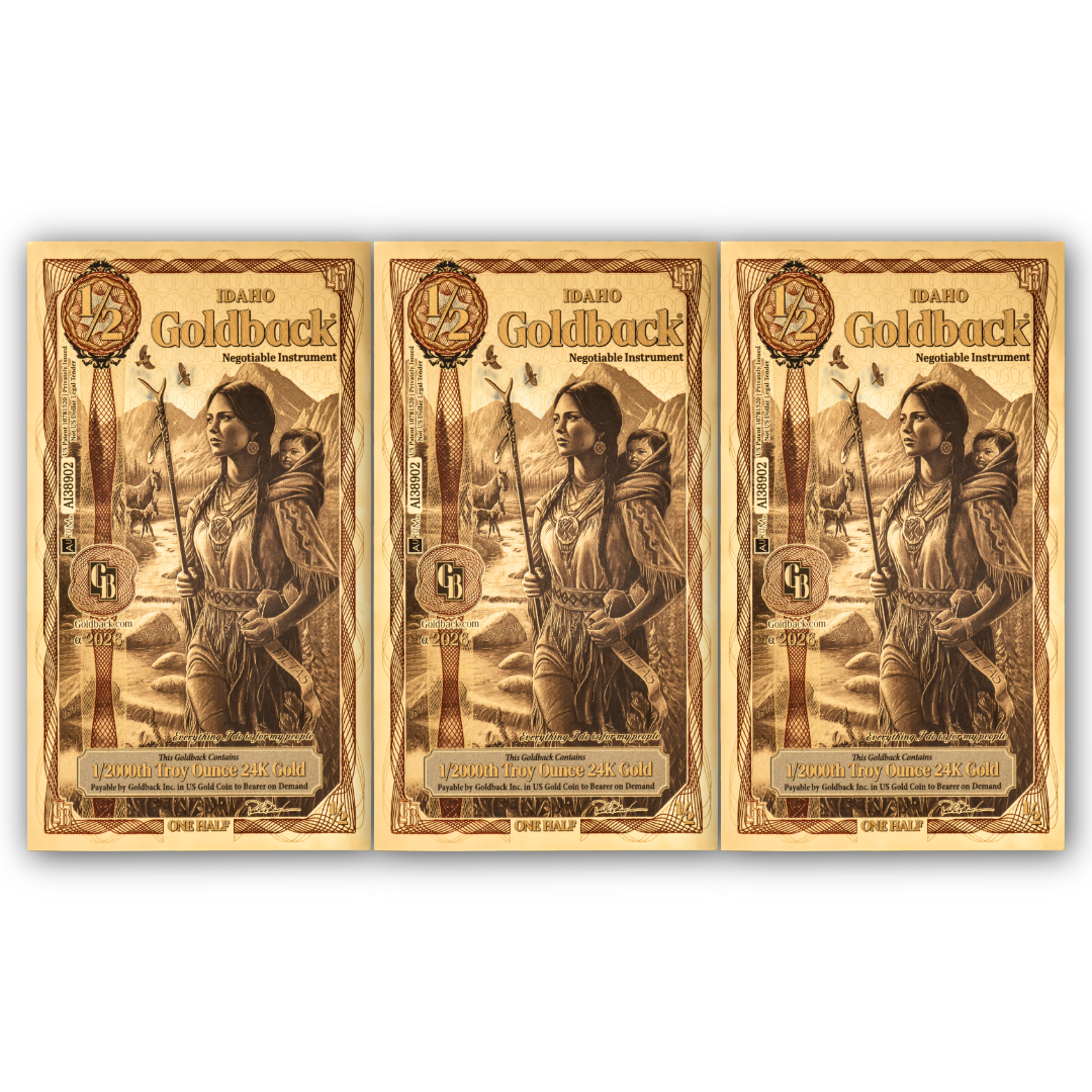 set of 3 2026 Alpha Idaho 1/2 Goldback