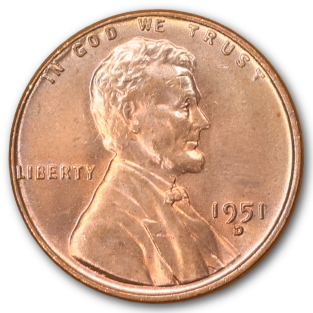 1951-D Lincoln Wheat Cent GEM BU