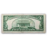 1934 $5 Dollar Federal Reserve Note F/VF