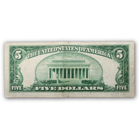1934 $5 Dollar Federal Reserve Note F/VF