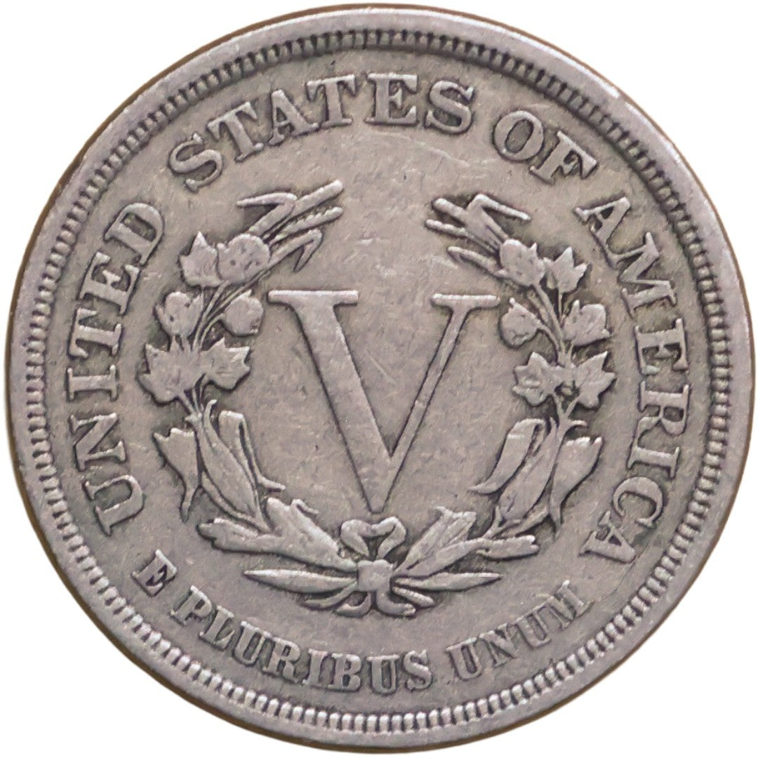 1883 No Cents Liberty "V" Nickel First Year Of Issue VF - Xf
