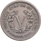 1883 No Cents Liberty "V" Nickel First Year Of Issue VF - Xf