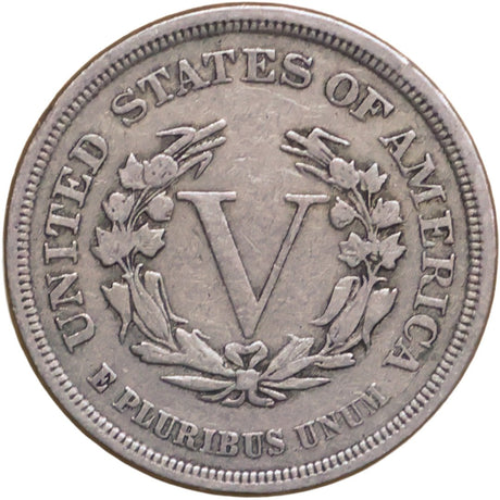 1883 No Cents Liberty "V" Nickel First Year Of Issue VF - Xf