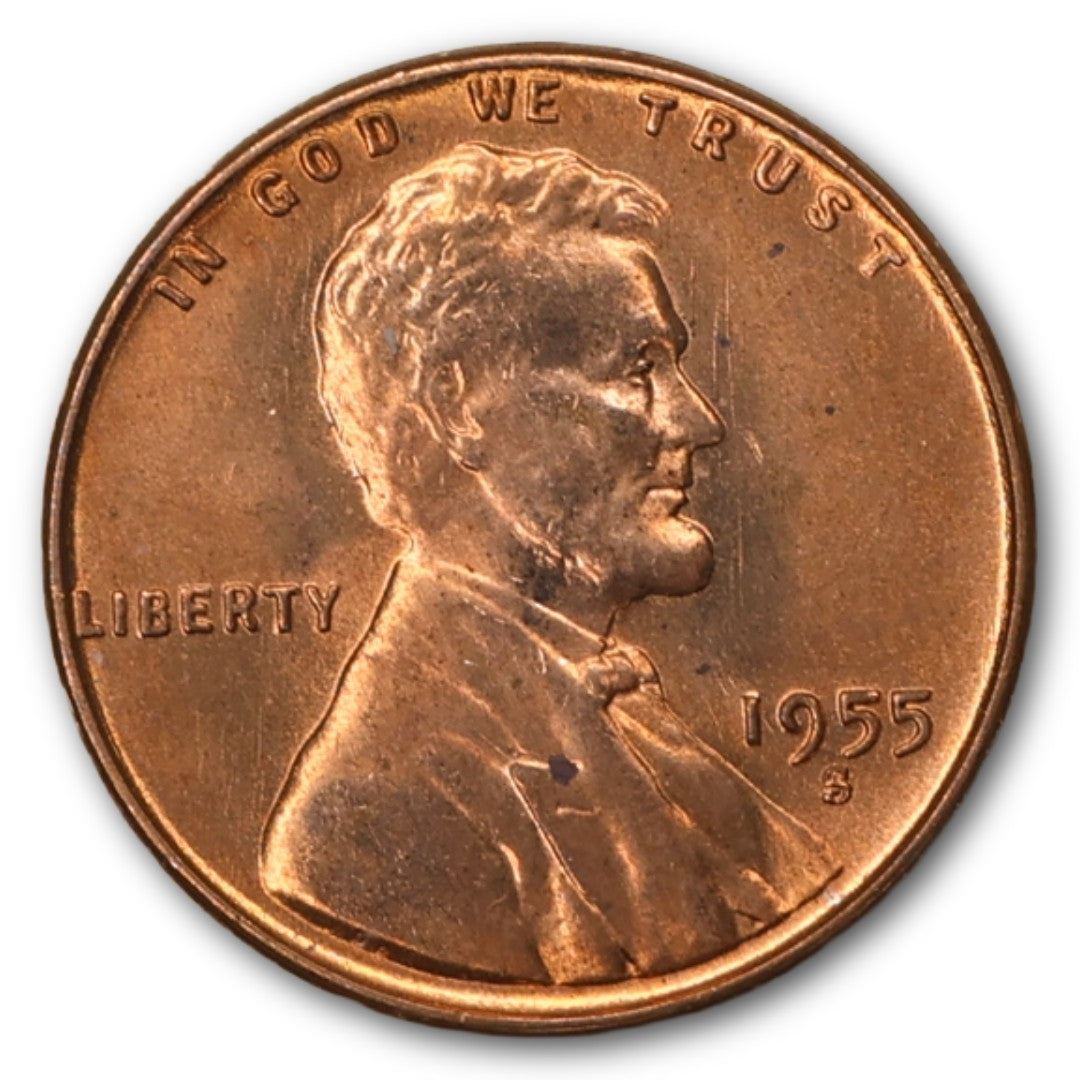 1955-S Lincoln Wheat Cent GEM BU