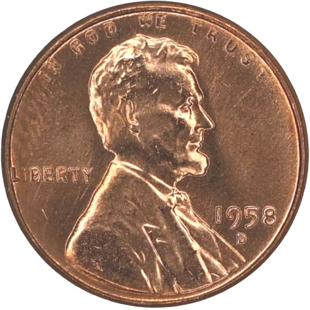 1958-D BU Lincoln Wheat Cent