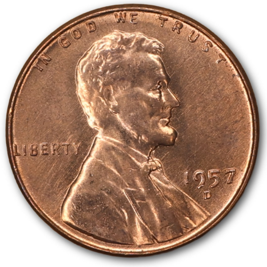 1957-D Lincoln Wheat Cent GEM BU