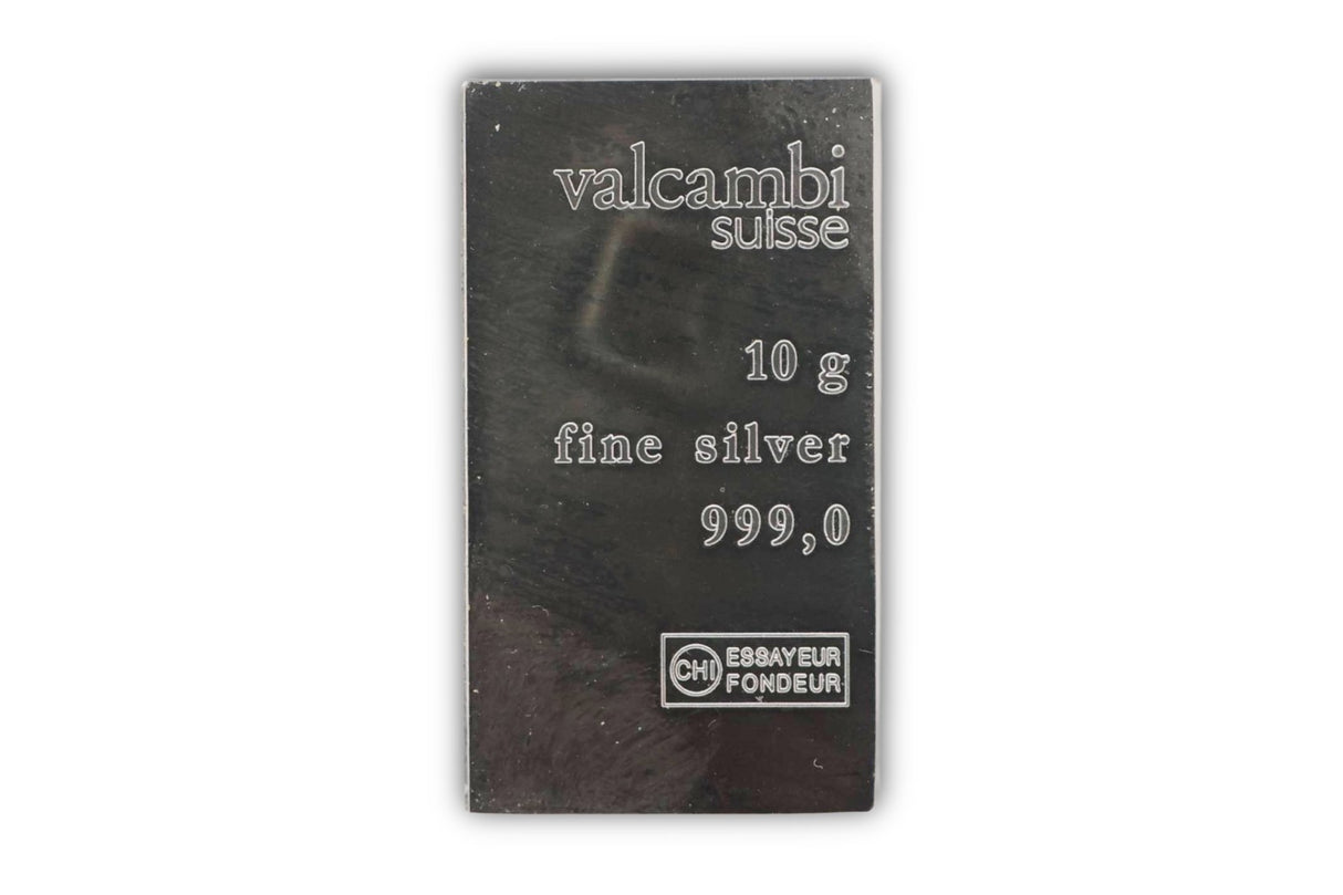 Valcambi Suisse 10 Gram Silver Bar Only! Card Not in Assay
