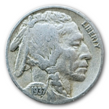 1937 - Denver Buffalo Nickel G/VG