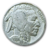 1936 - Denver Buffalo Nickel G/VG