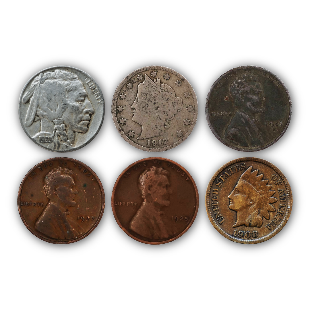 Coin Collection With Two 100+ Year Old Coins And War Penny