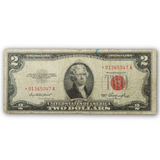 1953 Red Seal Two Dollar Bill STAR Note