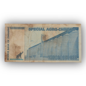 2008 Zimbabwe 100 Billion Dollars Special Agro Cheque