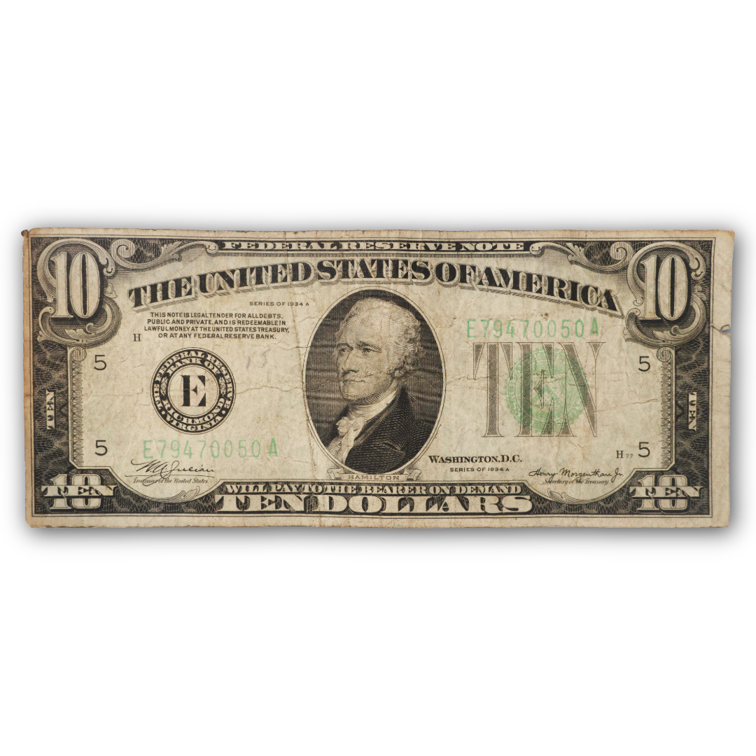 (1) $10 1934 Federal Reserve Note