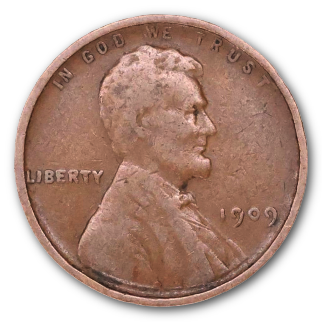1909 Lincoln Wheat Cent (No V.D.B)