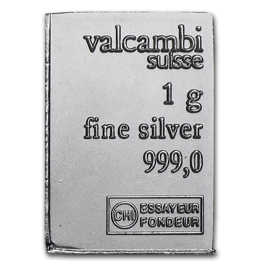 1 gram Valcambi Silver Bar