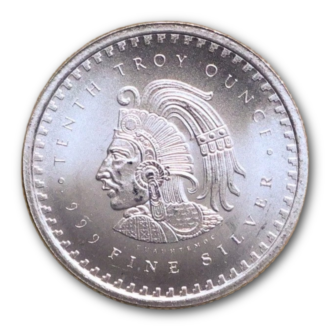 1/10 oz Silver Aztec Calendar Round