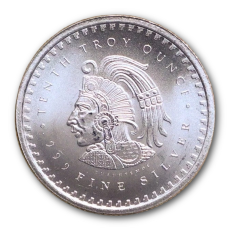 1/10 oz Silver Aztec Calendar Round