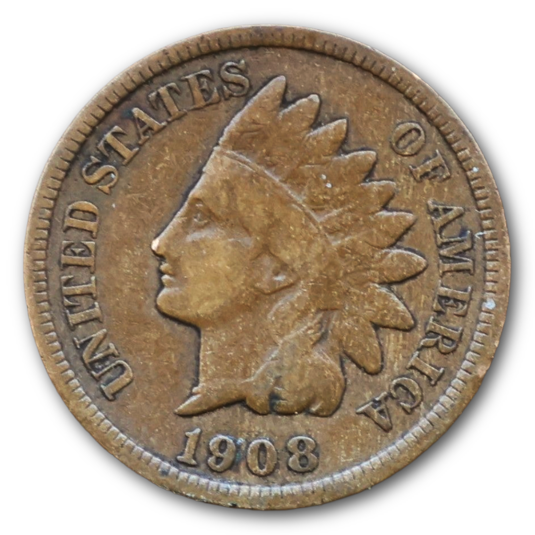 1908 - S KEYDATE Indian Head Penny