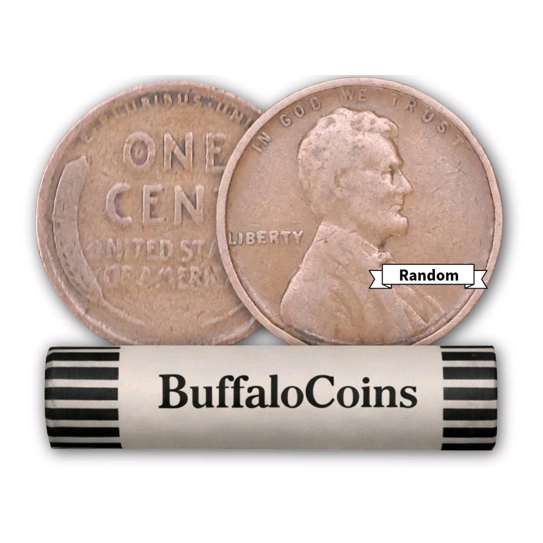 Roll Of 50 Lincoln Wheat Cents