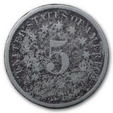 Sheild Nickel  (Corrosion) - 1866 - 1883