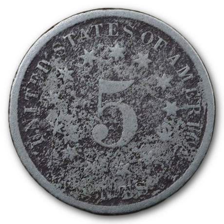 Sheild Nickel  (Corrosion) - 1866 - 1883