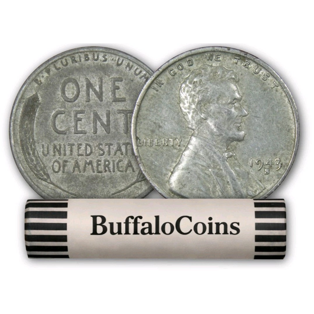 Roll of 50 San Francisco Mint Steel "War" Cents